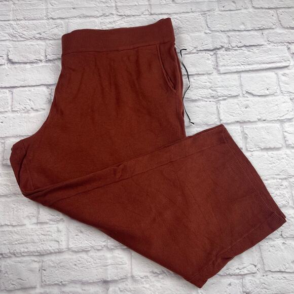 G5-1034 AVA & VIV  wide-leg cropped pants in a copper brown size 3X - Picture 7 of 7